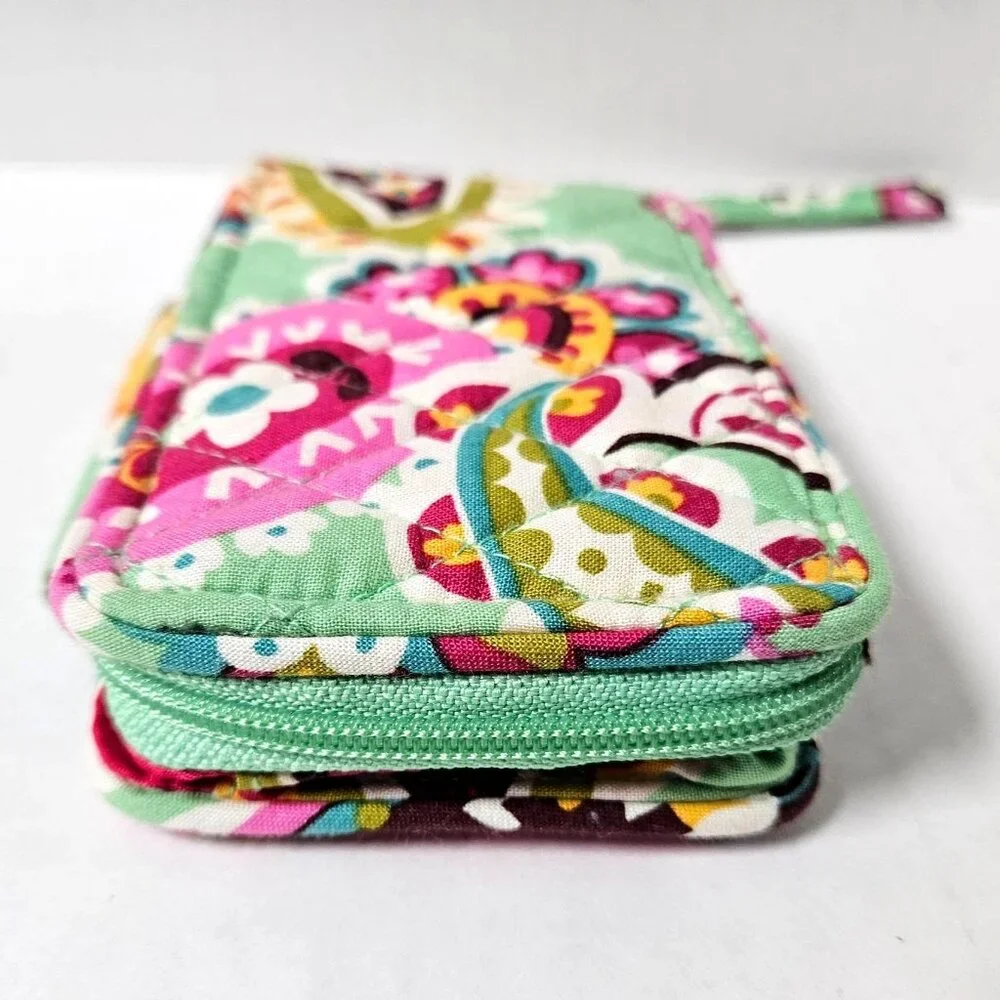 Vera Bradley Wallet Wristlet Tutti Frutti Colorful Paisley Zip Around Travel